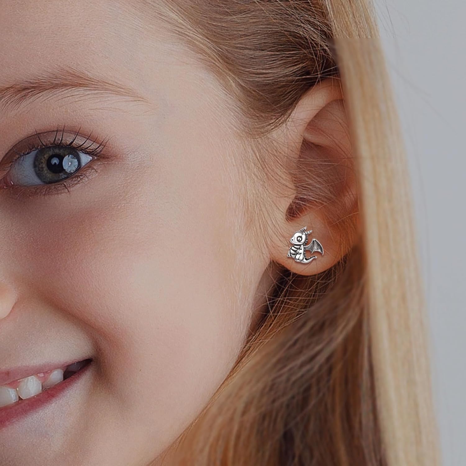 INFUSEU 925 Sterling Silver Stud Earrings for Women Teens, Cute Everyday Hypoallergenic Jewelry