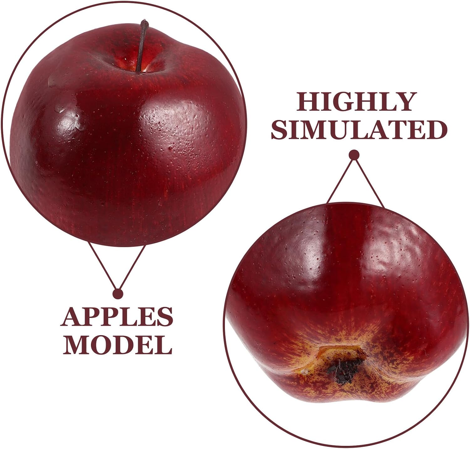 MAGICLULU Artificial Fruit Model 6pcs Foam Simulation Red and Purple Fake Fruit Kitchen Photography Props Home Decoration Christmas Display