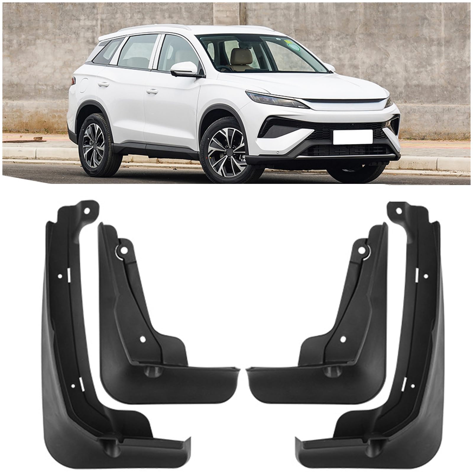 NYSLDSCO 4Pcs Premium Mud Flaps for BYD Song Pro DM-i 2025 Front and Rear Splash Guards Durable Mudguards Protection Against Road Debris