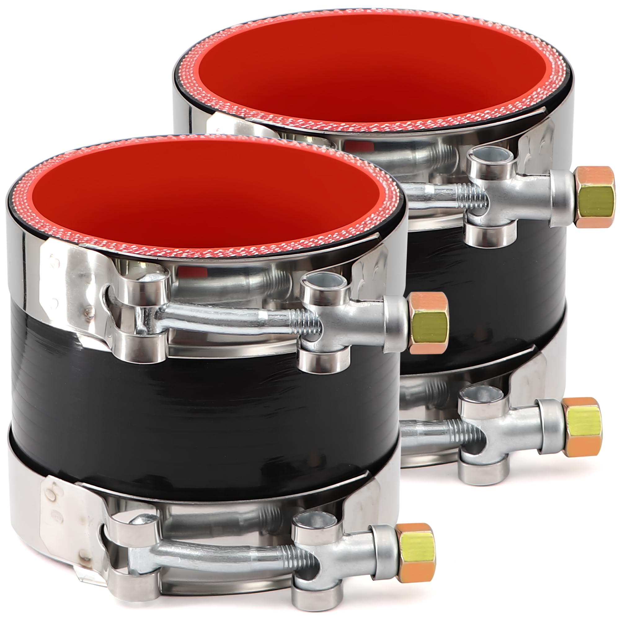 Durite silicone 76mm raccord droit turbo haute pression et colliers de serrage
