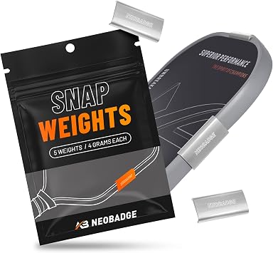 Snap Weights for Pickleball Paddles5-Pack Clip-On Weighted 4g Each|No-Residue & Easy Adjustment | 2-in-1 Edge Guard Protection | Fits 16mm Paddles