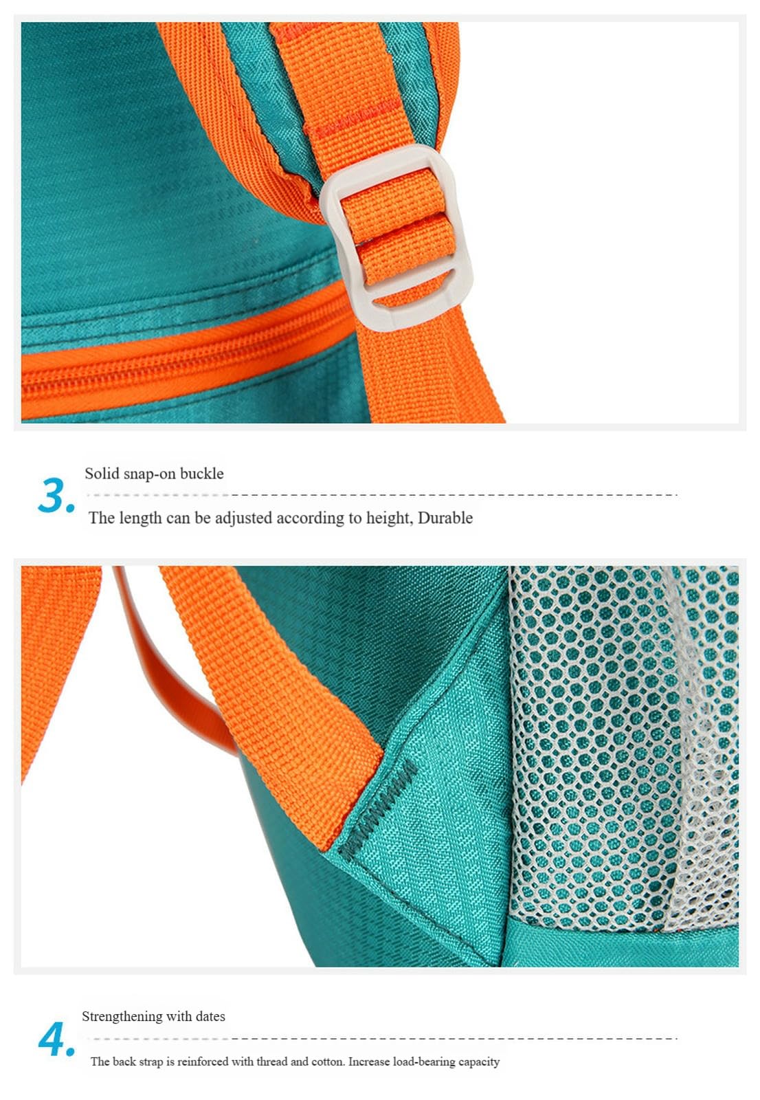 Zaino Pieghevole, Borsa Alpinistica, Sportiva di Viaggio, Grande capacità E Leggero-Blu Chiaro