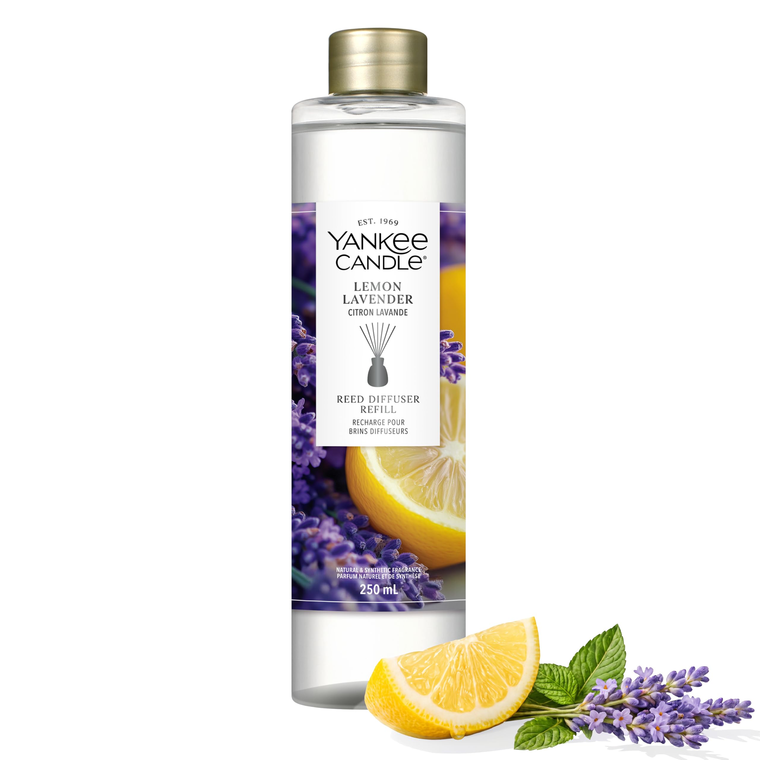Yankee Candle Reed Diffuser Refill | Lemon Lavender | For Small to Medium Spaces | Up to 10 Weeks of Fragrance
