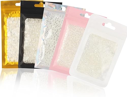 Diamantes de imitación de resina de color transparente de 0.079 pulgadas, 0.118 pulgadas, 0.118 pulgadas, 5 tamaños, con parte trasera plana,