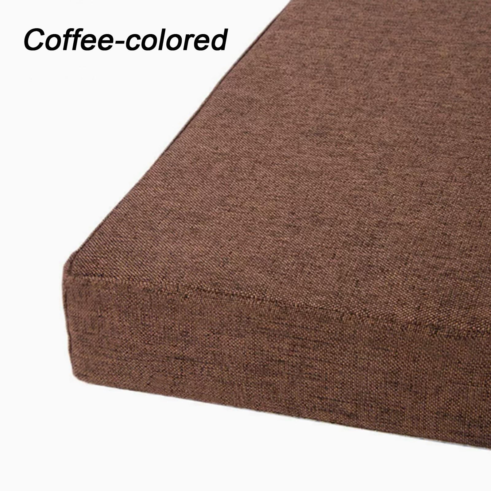 Cojín para Banco Base Antideslizante Funda Extraíble 75x200cm marrón