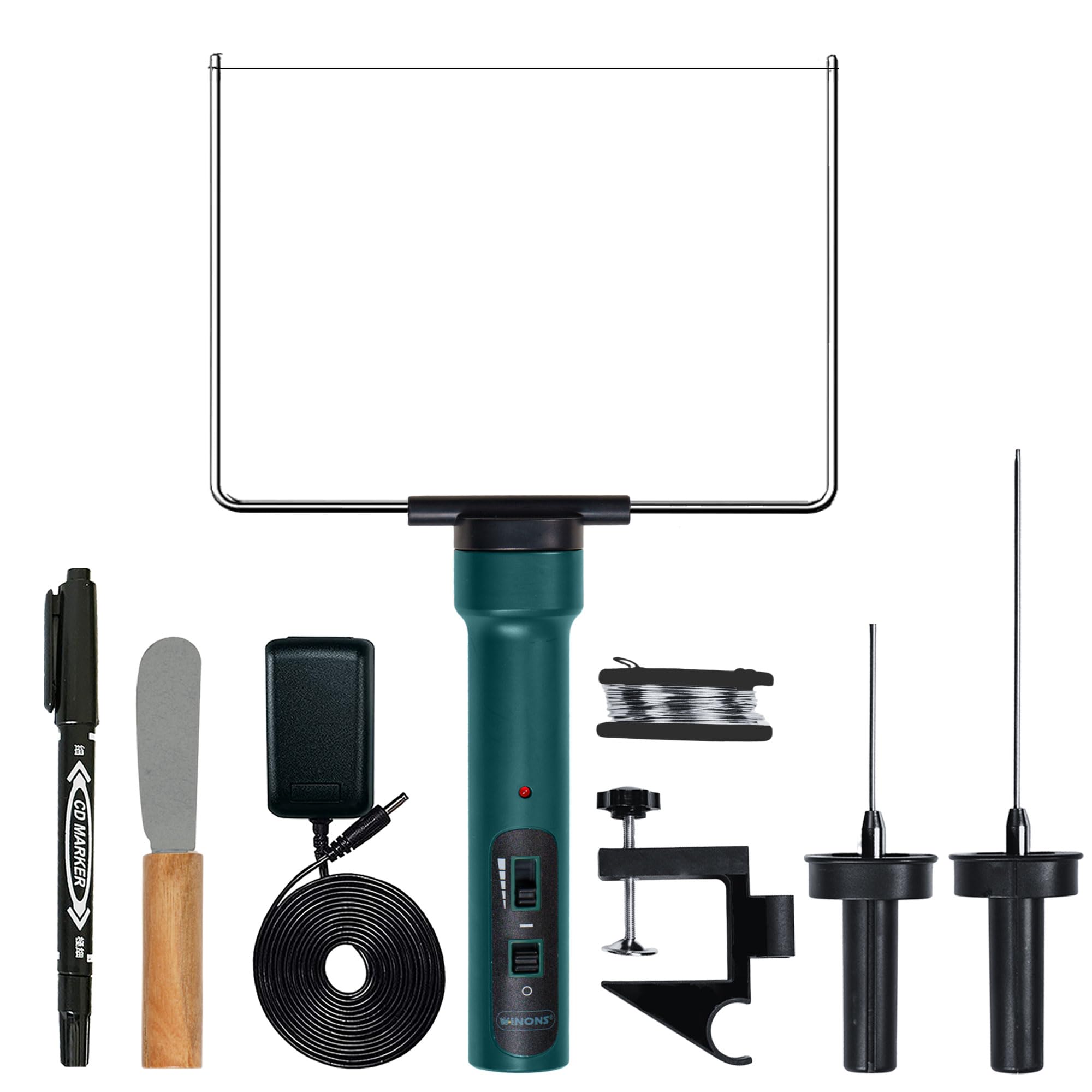 WINONS Hot Wire Foam Cutter with Temperature Controller and Light Indicator, WFC0008 Styrofoam Cutter with Max. Temp. - 400°C, Polystyrene Cutting