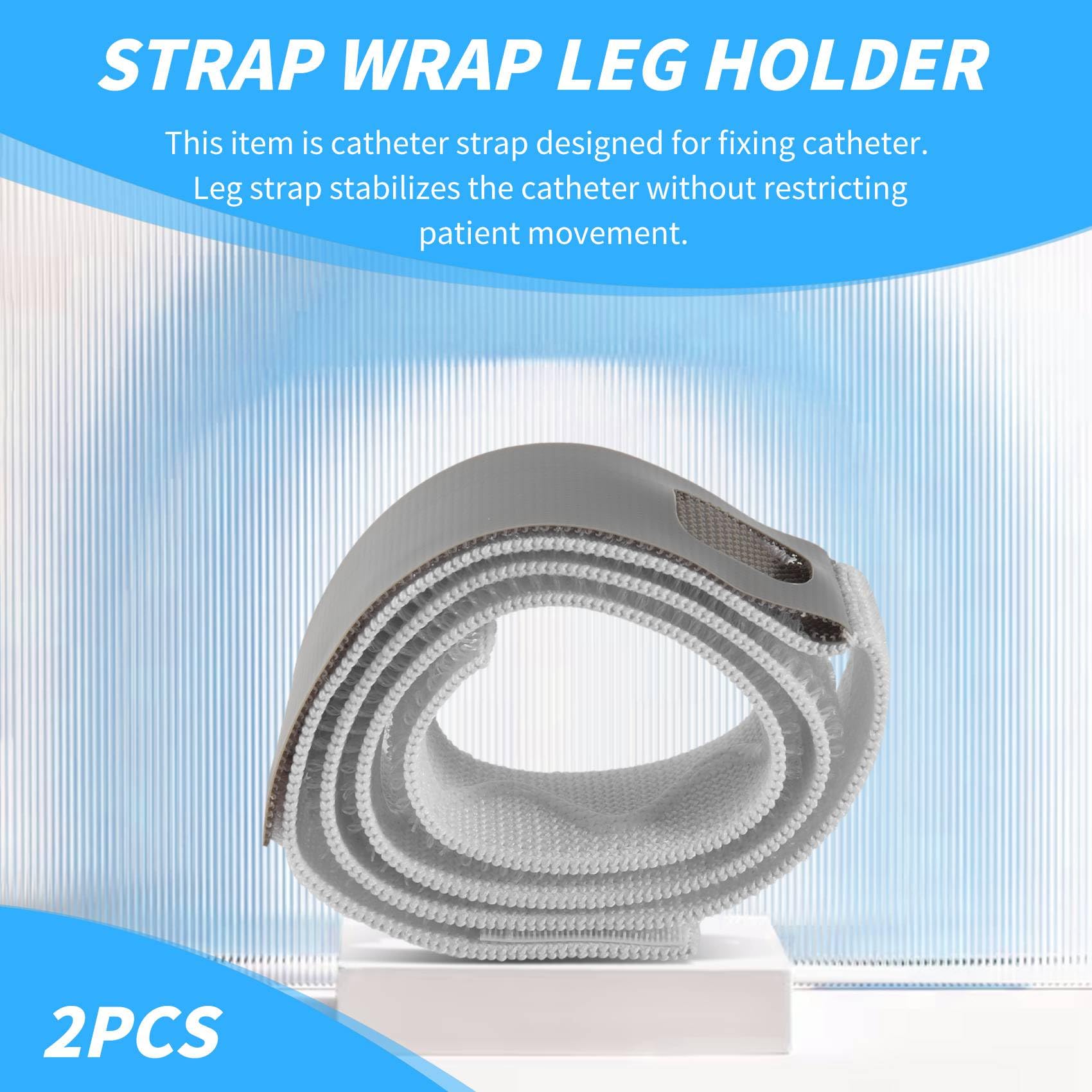 Lizusidtsy 2Pcs Catheter Fixator Elastic Comfortable External Urine Bag Leg Holder Strap Wrap Leg Holder