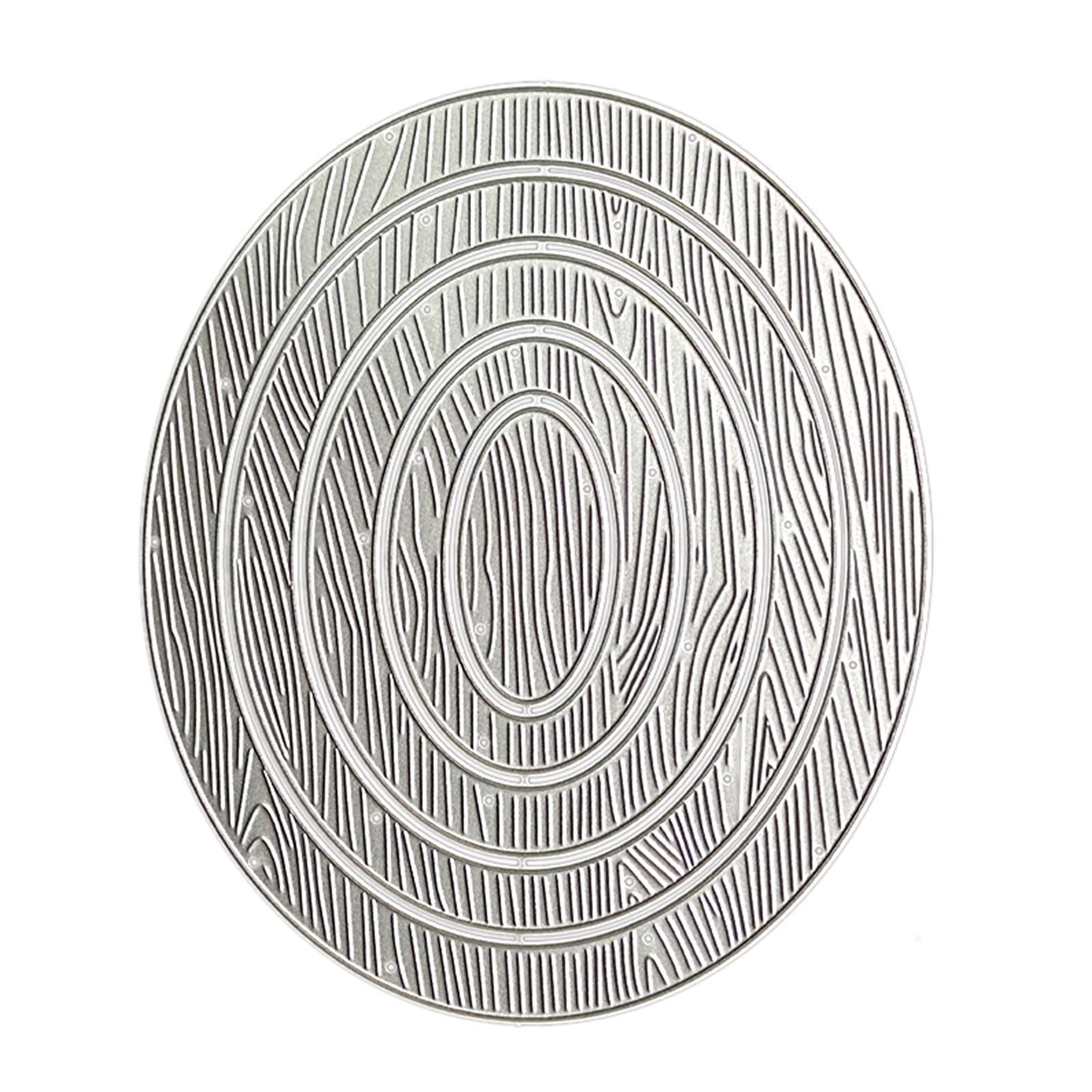 Zwtpgkrd Grain Wood Oval Nesting Frame Metal Cutting Dies Stencil Scrapbooking Embossing Die Cuts Paper Card Album Template