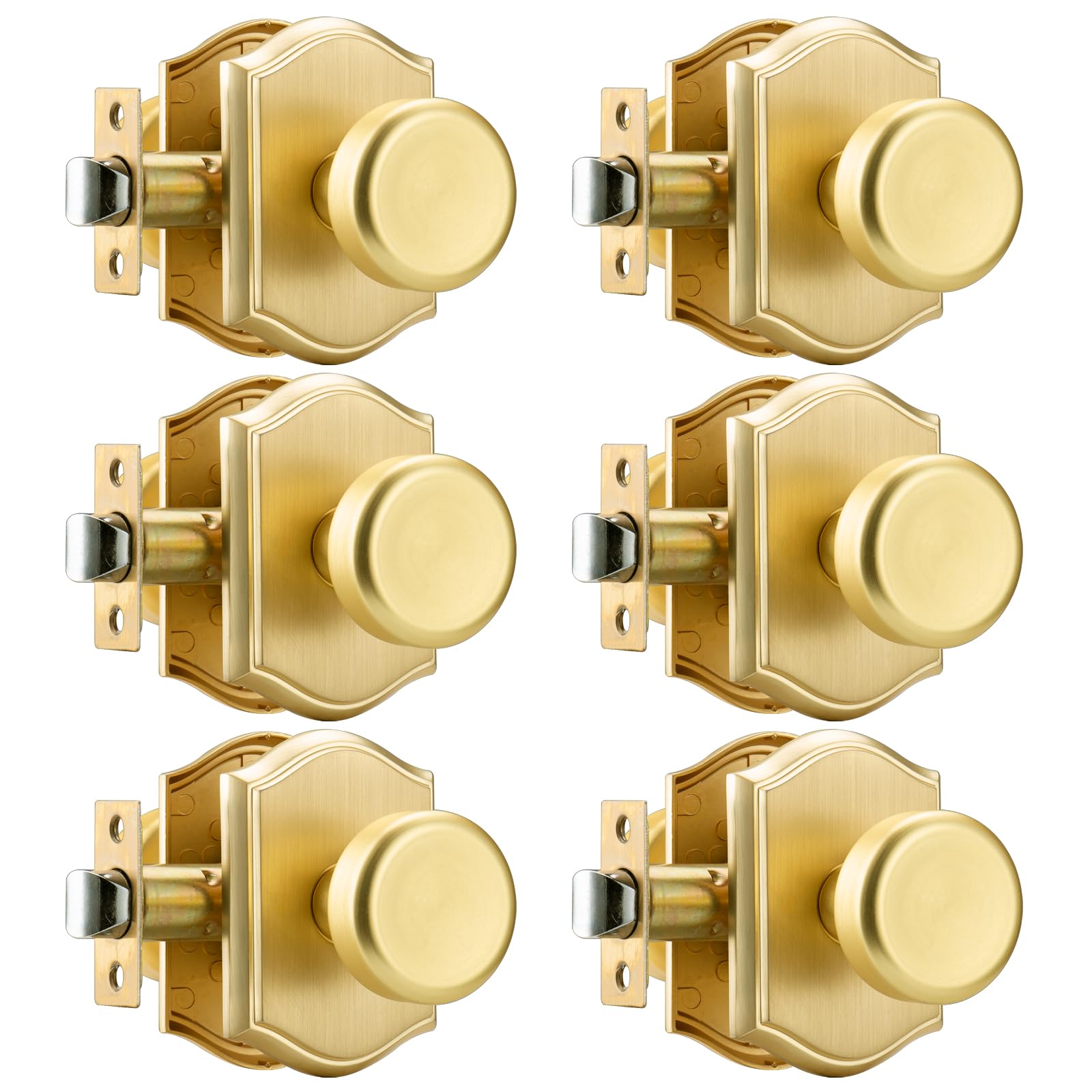 Black Privacy Door Knob with Push Lock - FREE SHIPPING -16
