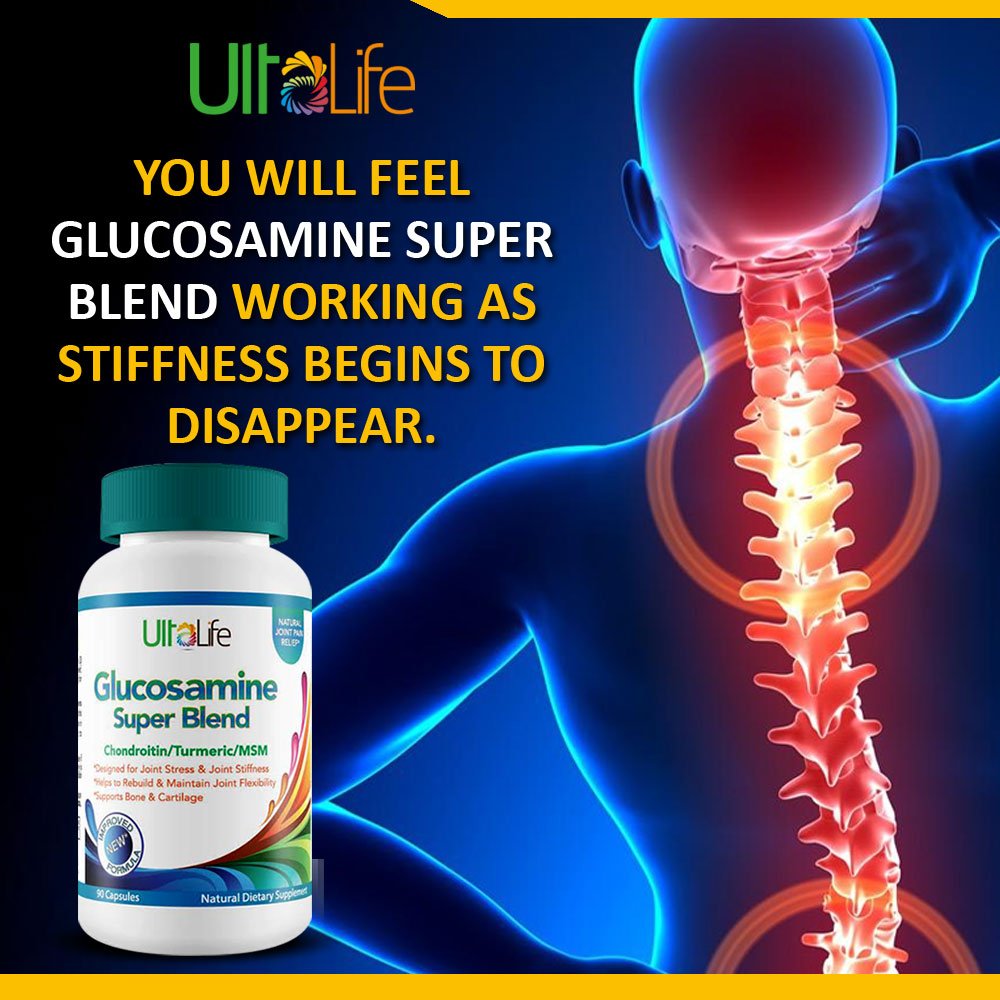 Buy Glucosamine Chondroitin MSM + Turmeric Super Blend Capsules 1 Best Anti Inflammatory