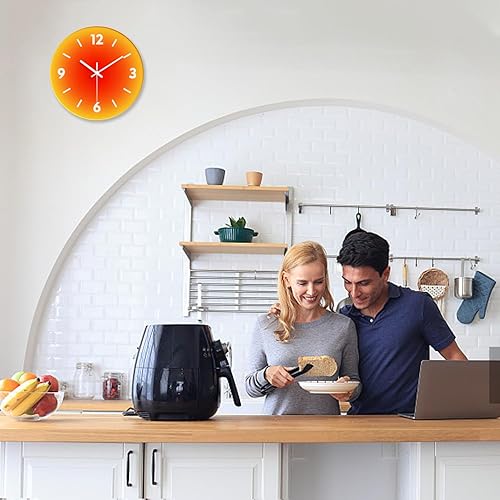 Miniatura 7 de Reloj de pared silencioso de 12 pulgadas, reloj de pared decorativo moderno para el hogar, sala de estar, dormitorio, cocina, escuela, fácil de leer