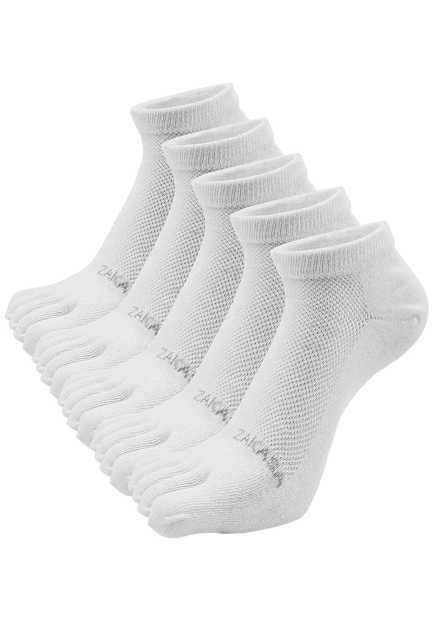 ZAKASA Calze Con Dita Uomo Sportivi: Cotone Calzini con Cinque Dita Calzino Corti 5 Dita Separate Traspiranti calzetti Five Finger per Running Fitness Sport 5 Paia