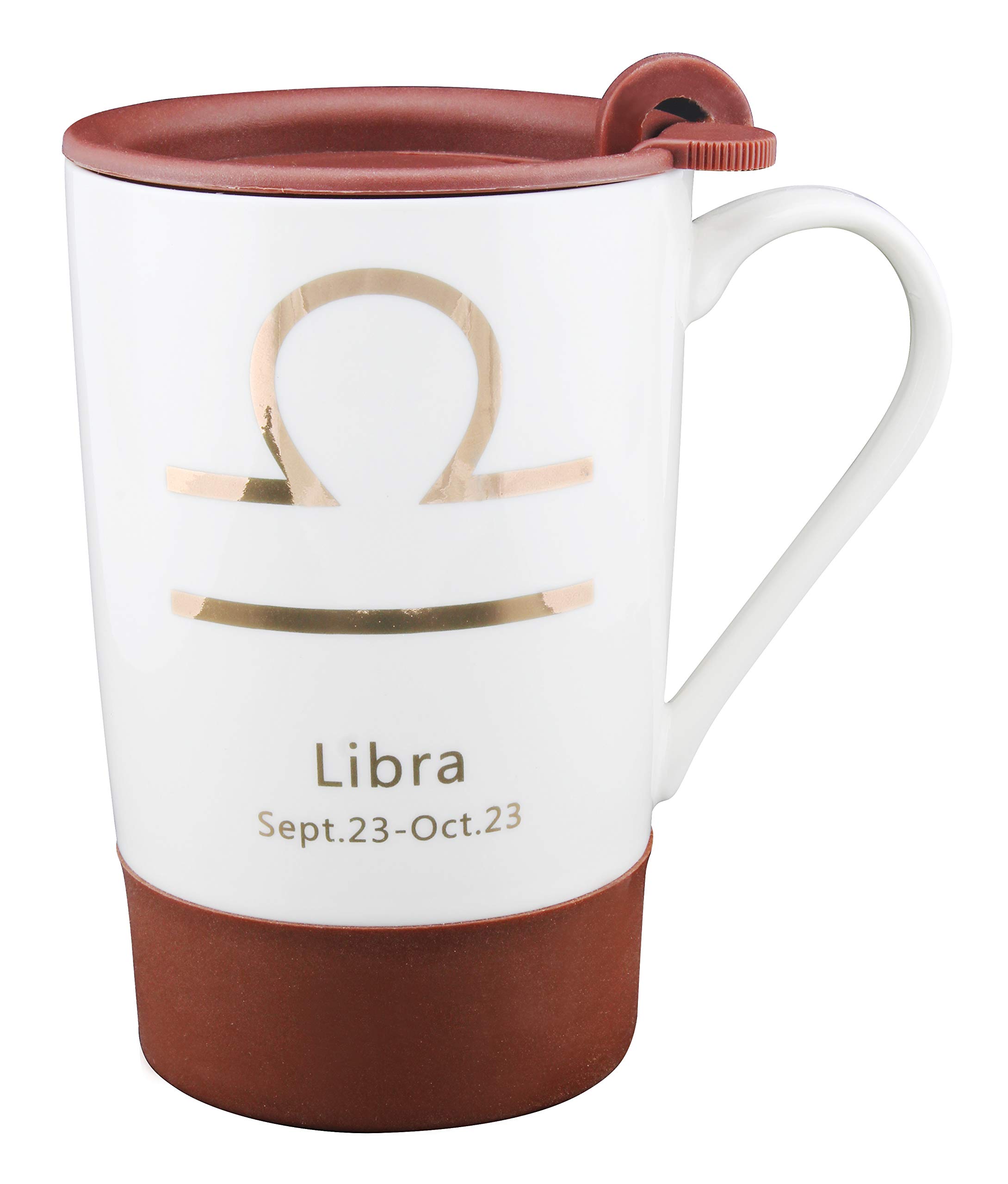 Shallow Zodiac Sign Libra Everyday Mug with Lid PZD-LIB-JZ130N