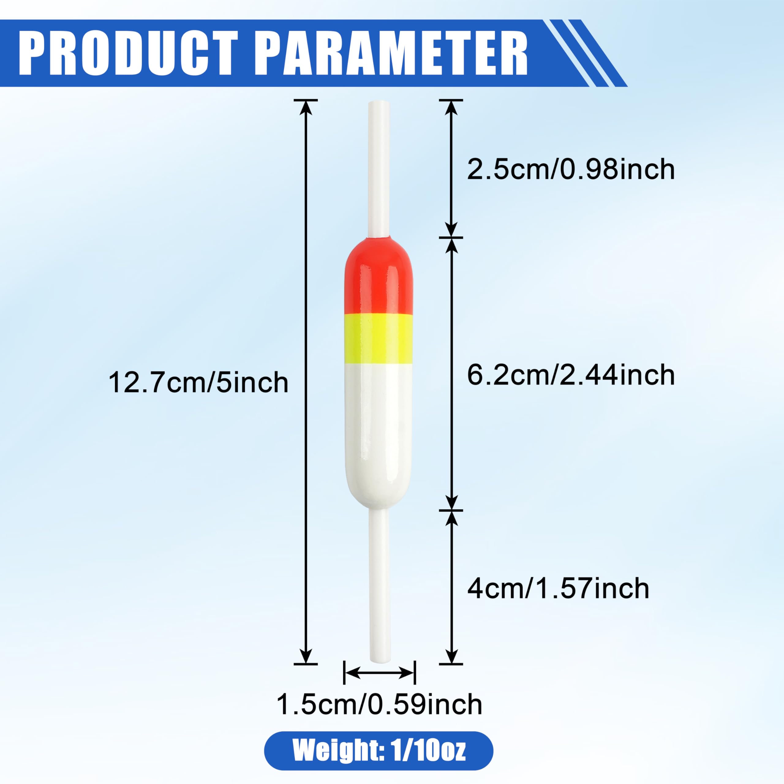 Slip Bobbers Fishing Floats and Bobbers Wood Stick Slip Floats for Crappie Panfish Walleyes Trout Catfish Fishing 5/10/20pcs 2.44"X0.59"X5"