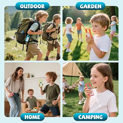 Miniatura 5 de QUOLIX Walkie Talkies para niños, paquete de 2 recargables con NOAA y VOX, Walkie Talkies para niños con batería de larga duración para niños de 3 a