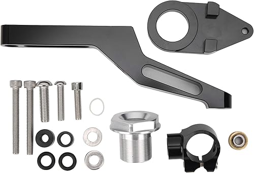Miniatura 4 de Fydun Amortiguador de dirección ajustable para motocicleta, estabilizador de dirección, control de seguridad con kits de soporte de montaje para