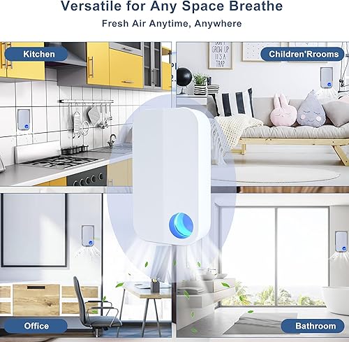 Miniatura 5 de Ionizadores de aire para el hogar, enchufable con 4 cabezales de cepillo de iones negativos, purificador de aire ionizador ultrasilencioso para el
