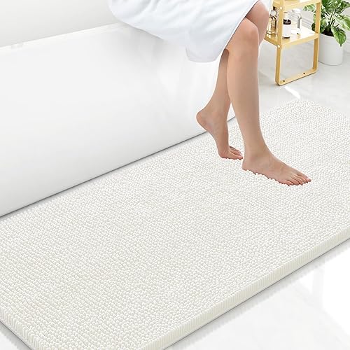 Miniatura 80 de Arotive Alfombras de Baño 30x20, Alfombras de Baño de Chenilla Shaggy Extra Suaves y Absorbentes, Lavables a Máquina con Respaldo de Goma
