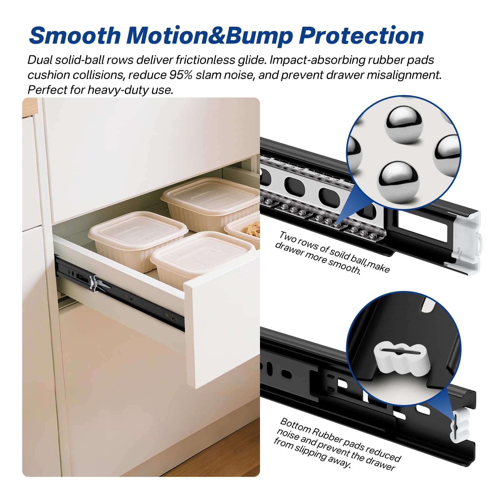 Heavy Duty Drawer Slides - 100LB Capacity -4 Heavy Duty Drawer Slides - 100LB Capacity -4