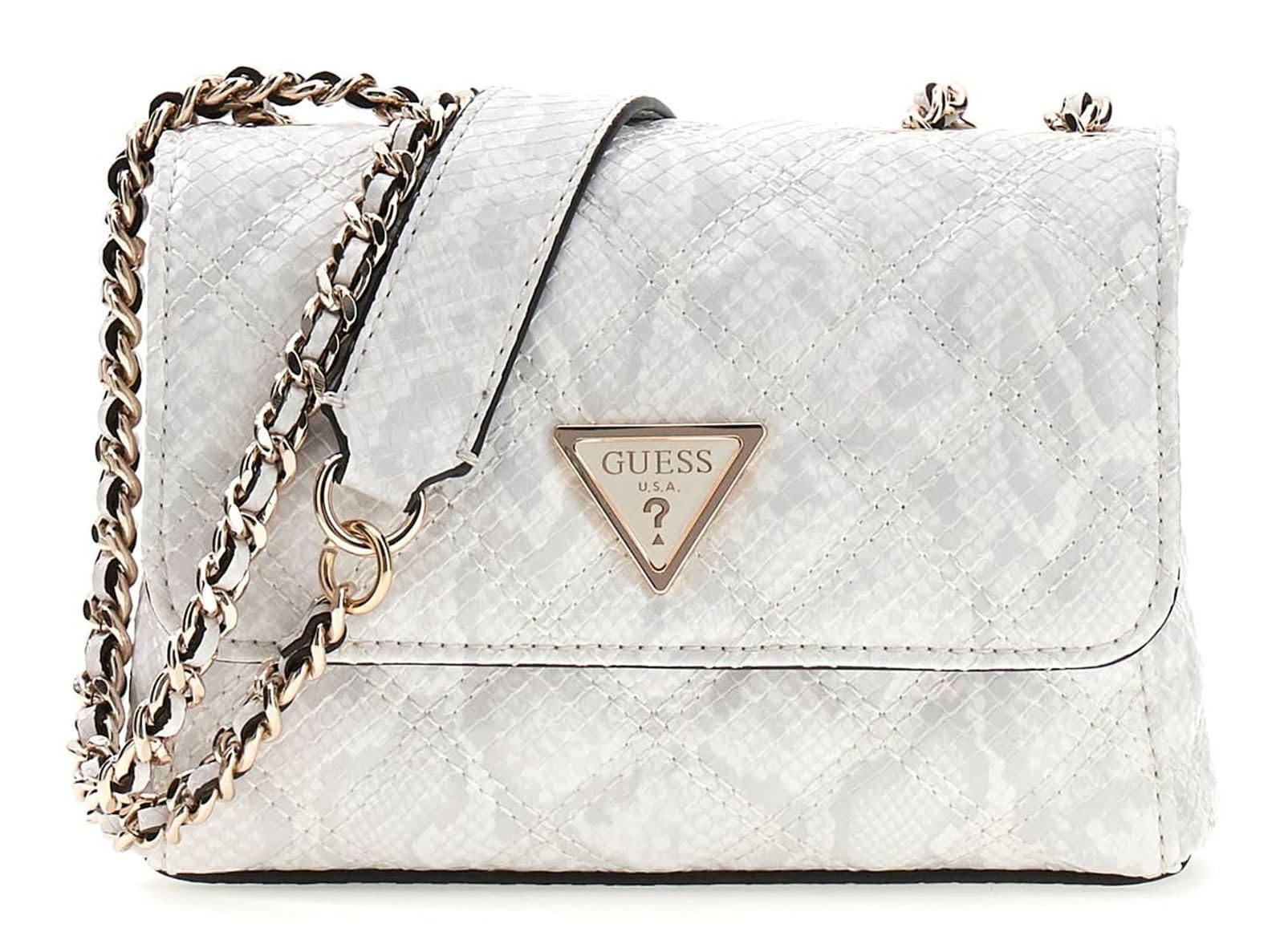 Sac à rabat GUESS Giully II Mini écru double compartiment convertible - 4
