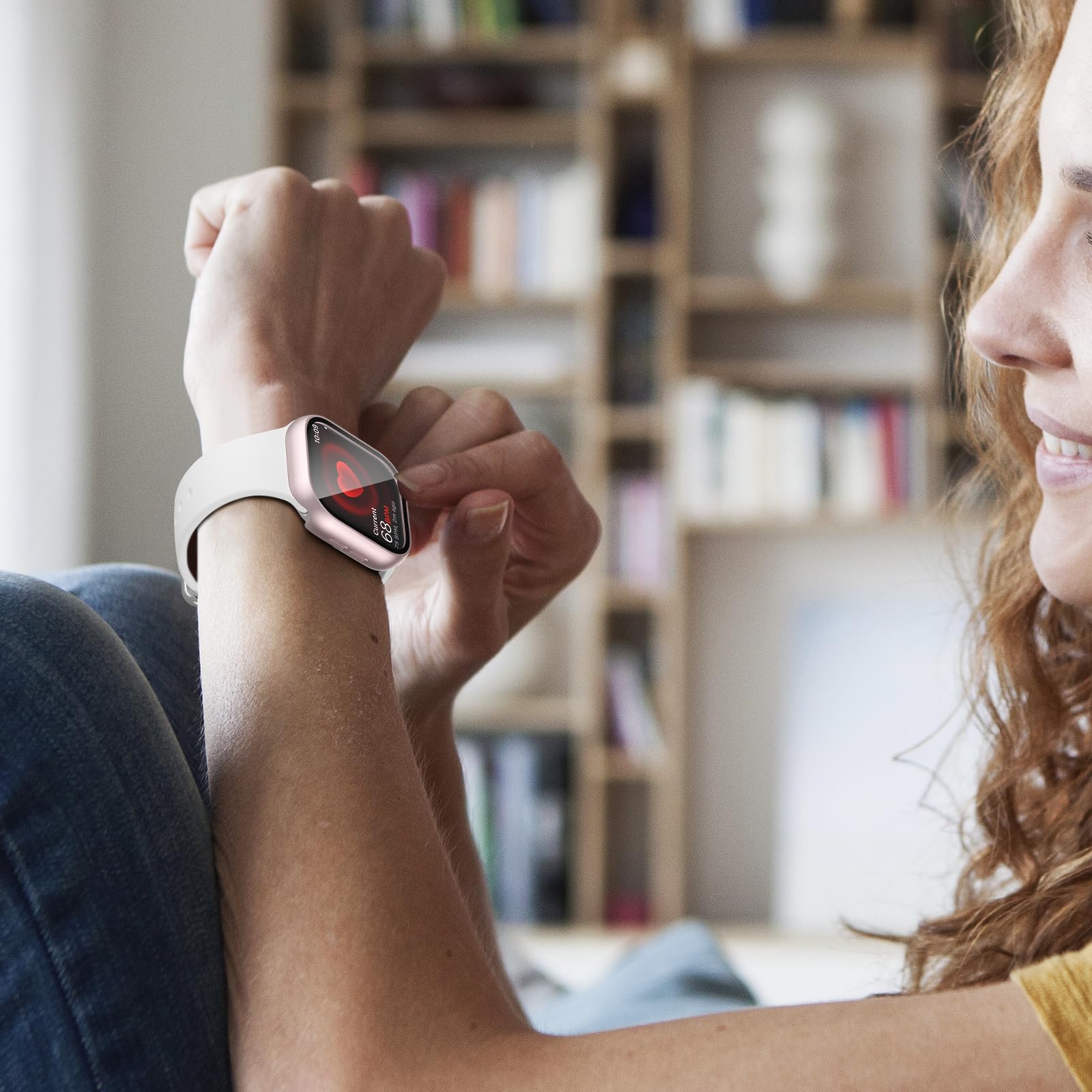Schutzhülle für Apple Watch 40 mm SE 6/5/4 mit Displayschutzfolie, 6 Stück
