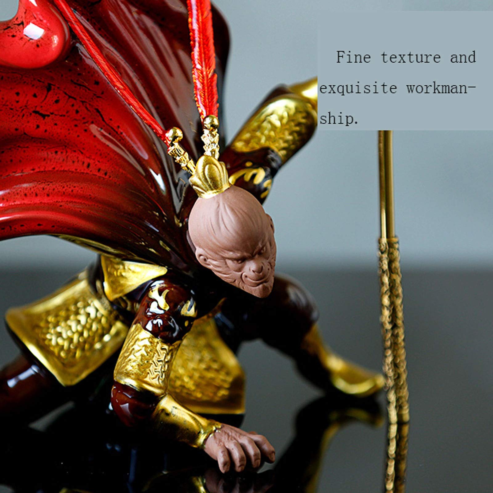 Sun Wukong Statue Decoration Figurka statua zwierząt ozdoby Qitian Dasheng Słońce Wukong Monkey King Buddhas Statua rzeźba rzemiosła dekoracje domowe Figurka Monkey King.