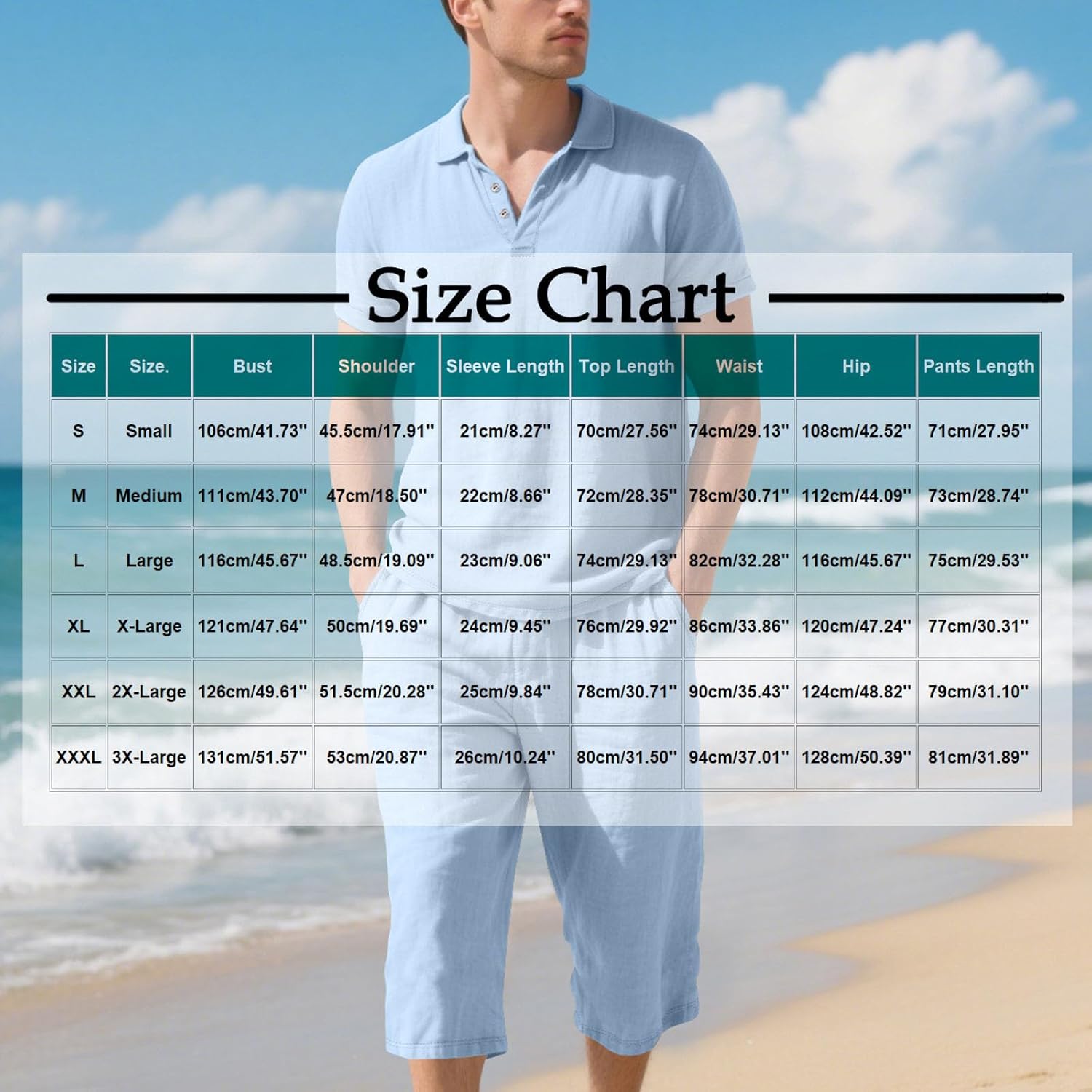 Cambkatl Mens Casual Cotton Linen 2 Piece Outfits - Lapel Short Sleeve Loose Lapel Shirt Matching Capri Pants Tracksuits