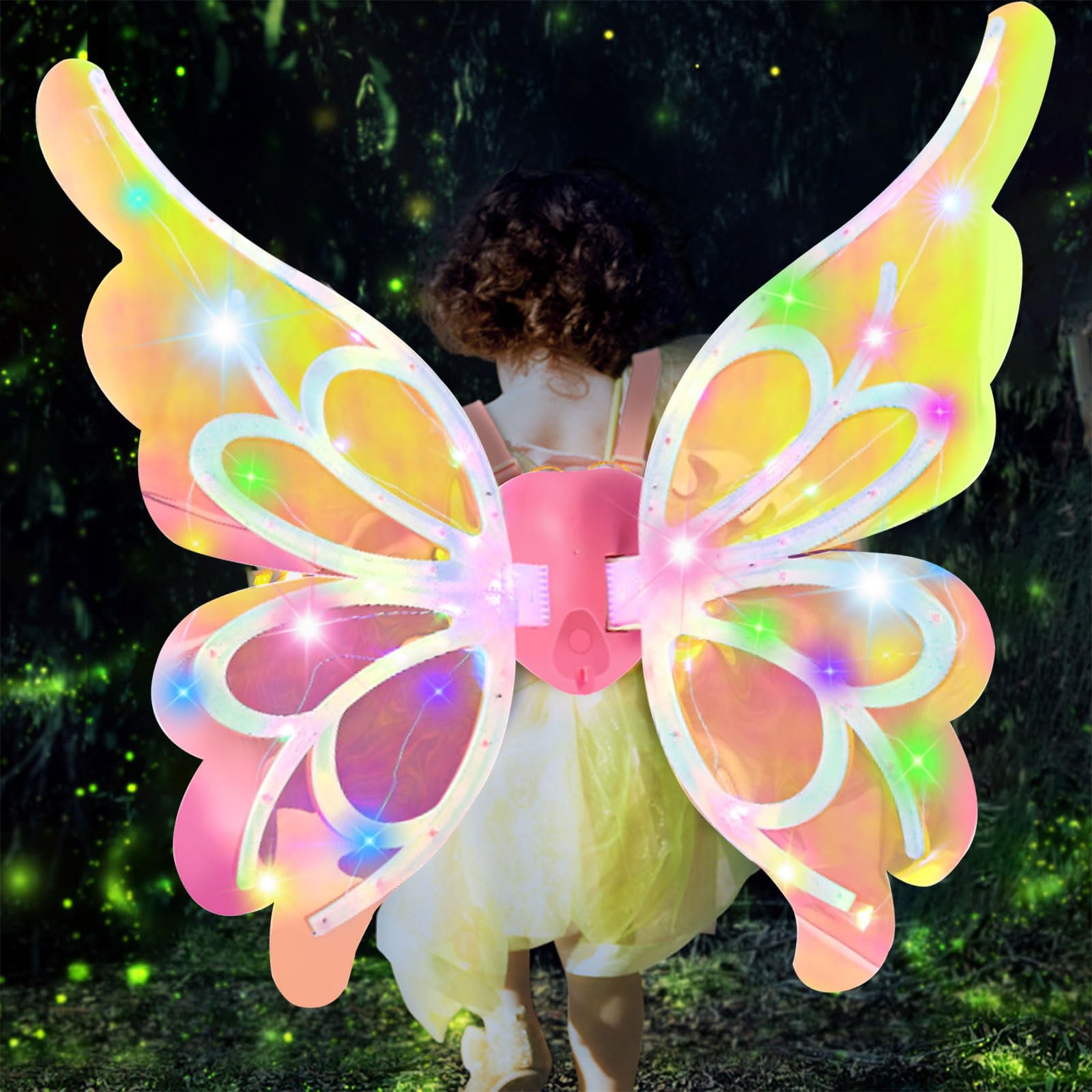 Fairy Butterfly　JSK+BR Buy Light Up Fairy Wings for Girl, LED Butterfly Wings for Toddler