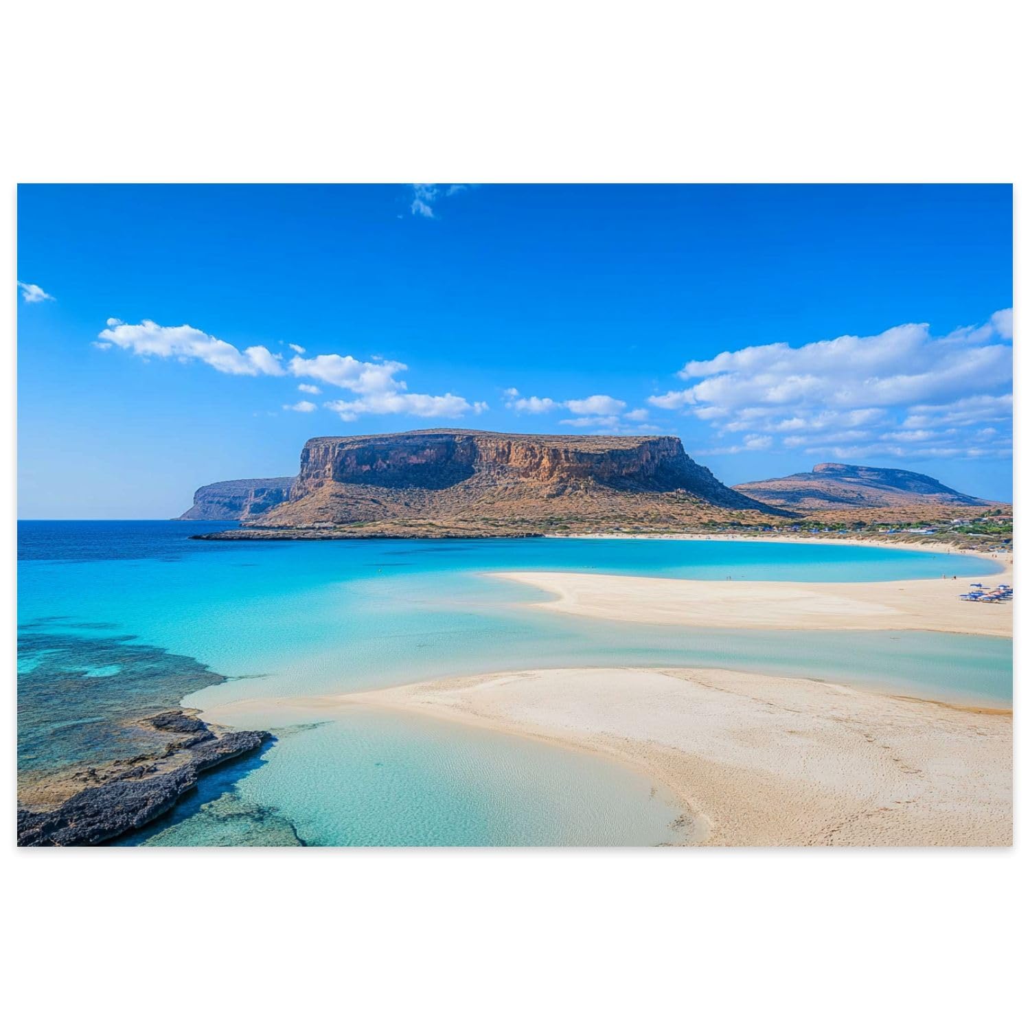 1000 Pieces Puzzles for Adults - Amazing View Balos Lagoon Magical Lagoons Tropical Beaches Sand Funny Challenging Jigsaw Puzzle Perfect for Game Nights