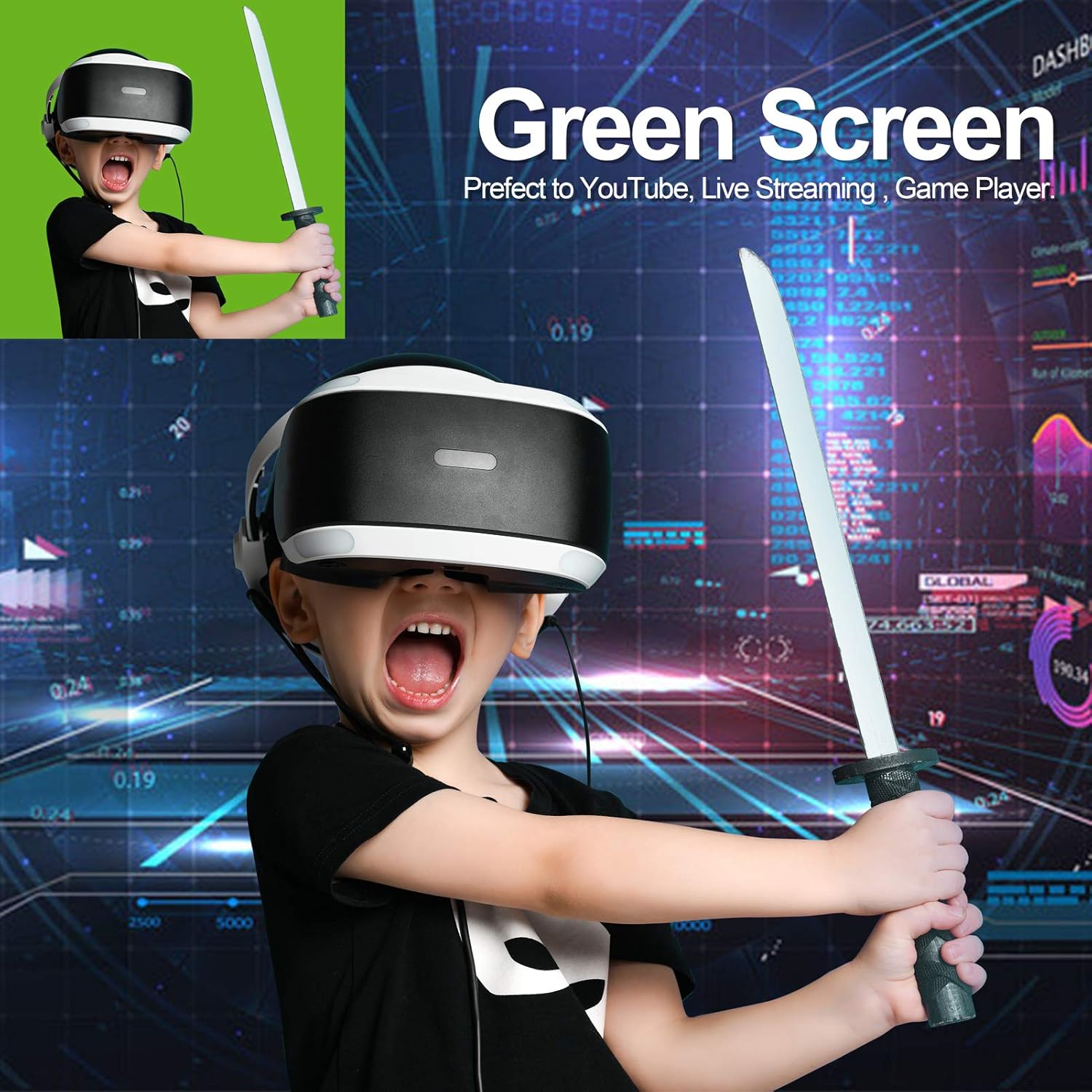 Buy EMART Green Screen, Collapsible Chroma Key Panel for Background