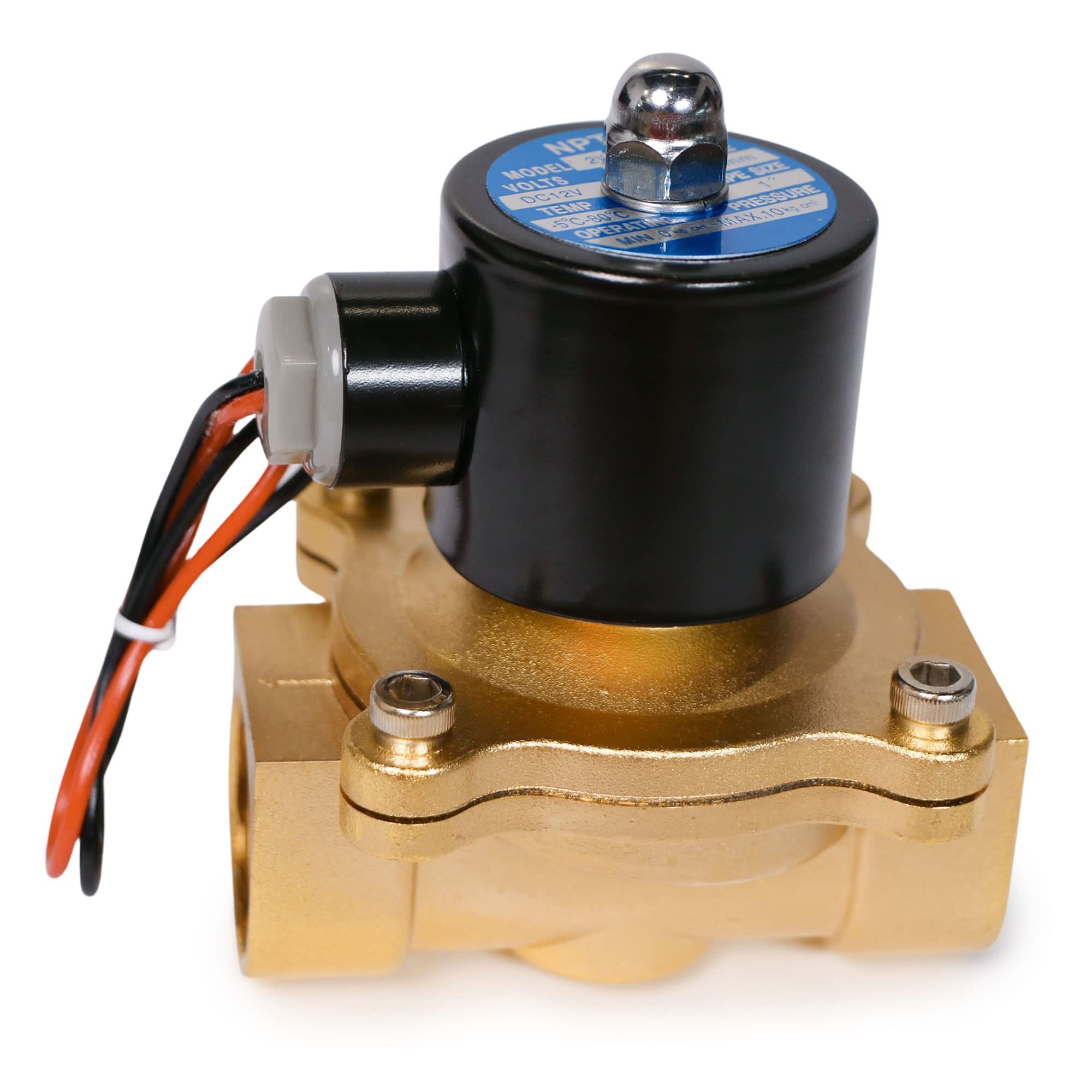 U.S. Solid Elettrovalvola in lega di zinco 1" – 24V AC, normalmente chiusa, guarnizione NBR