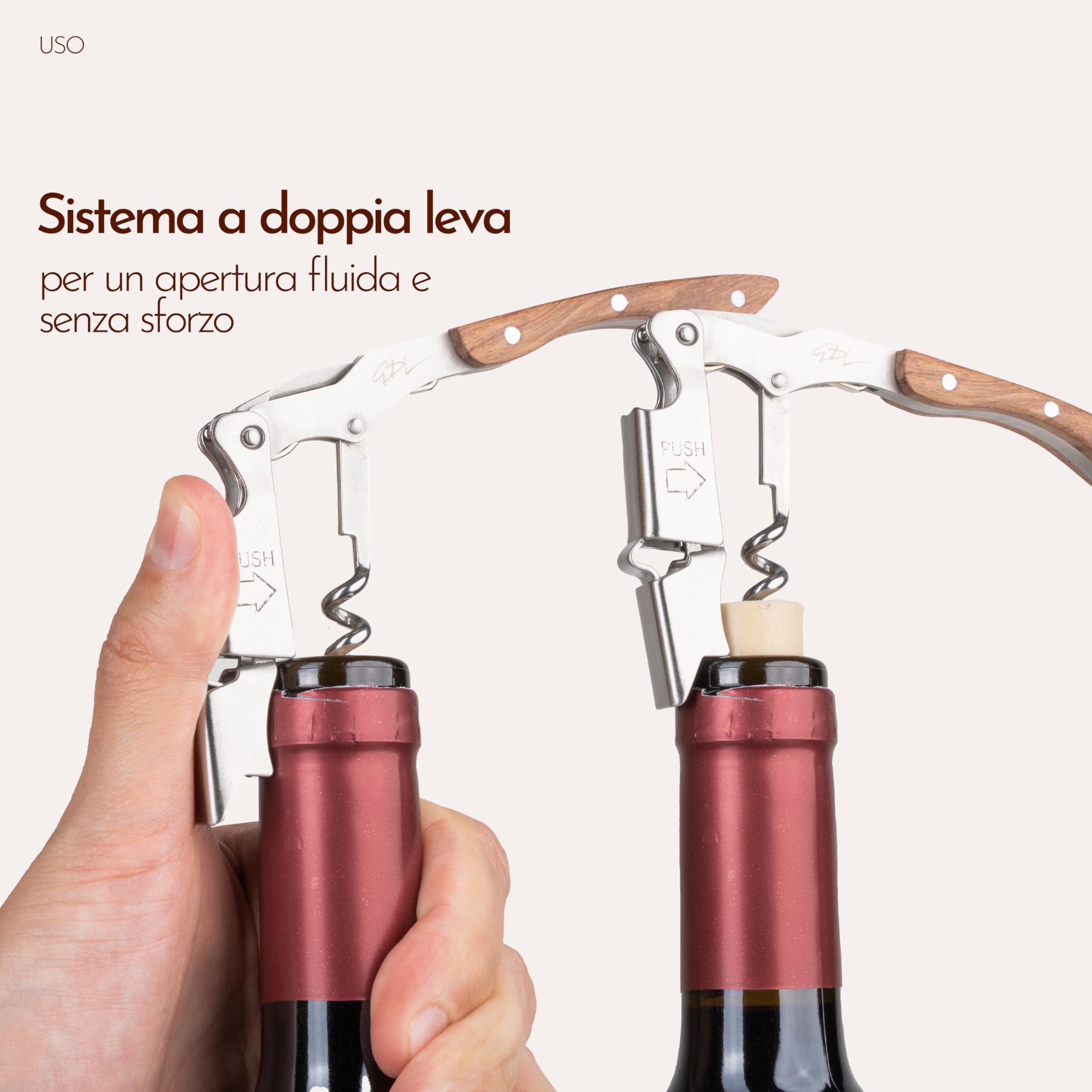 Cavatappi Personalizzato Premium Professionale con Nome Inciso – Cofanetto Regalo Elegante, Dedica Personalizzata e Imbuto Decanter per Amanti del Vino