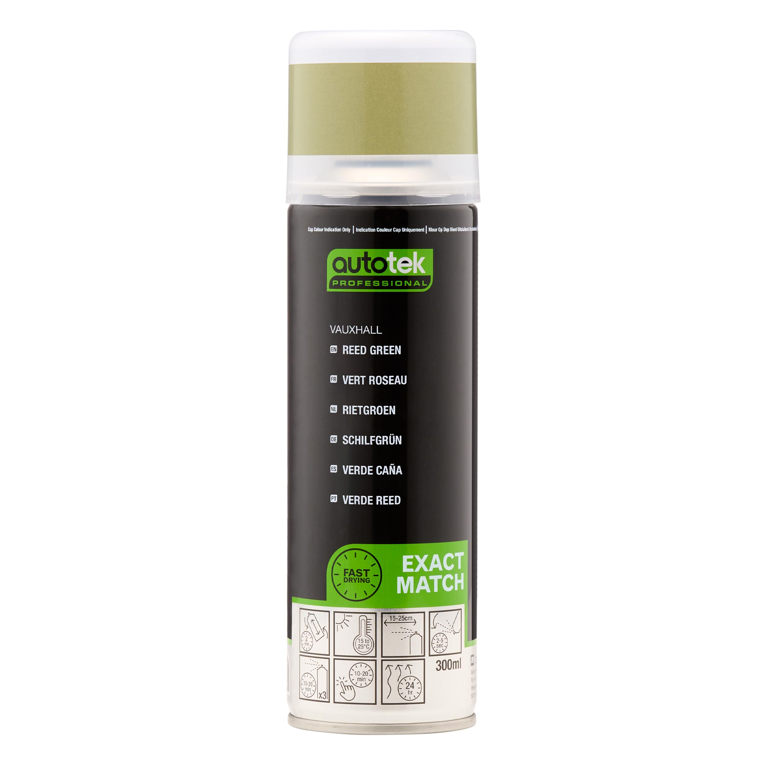 Autotek Vauxhall Reed Green Fast Drying High Coverage Aerosol Spray Paint 300ml