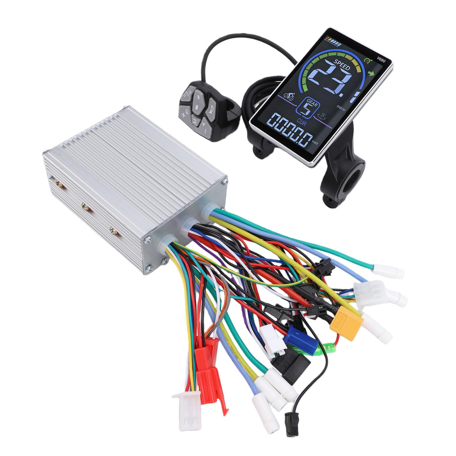 Generic Pannello di Controllo a Colori con Schermo LCD Resistente All'acqua Controller Brushless a Doppia Azionamento da 500 W per Veicoli Elettrici