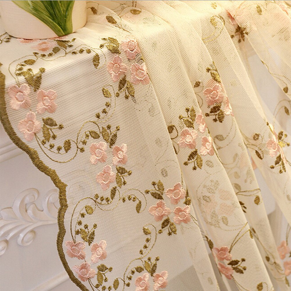 Embroidered Lace Curtains Curtains & Drapes
