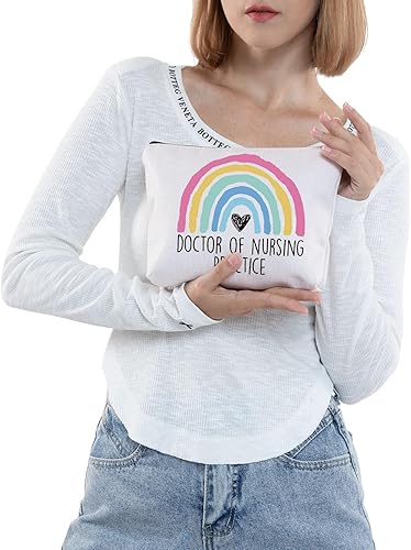 Miniatura 5 de JNIAP DNP Bolsa de maquillaje para enfermera, regalos de práctica de enfermería, regalo de enfermera DNP, regalos de semana DNP, kit de