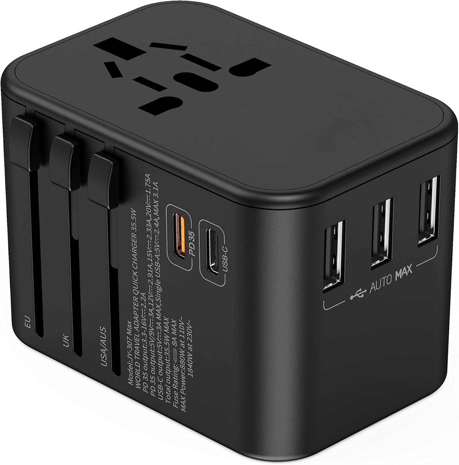 Upgraded Universal Travel Adapter, HITRENDS International Power Adapter