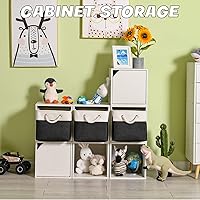 Vista 6 de Paquete de 3 contenedores de almacenamiento, canastas de almacenamiento de tela para almacenamiento plegables de lona medianas para organización