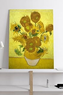 Postermanya (pster18842) Ayçiçekleri - Sunflowers - Van Gogh Sanatsal Kanvas Tablo 50 x 70