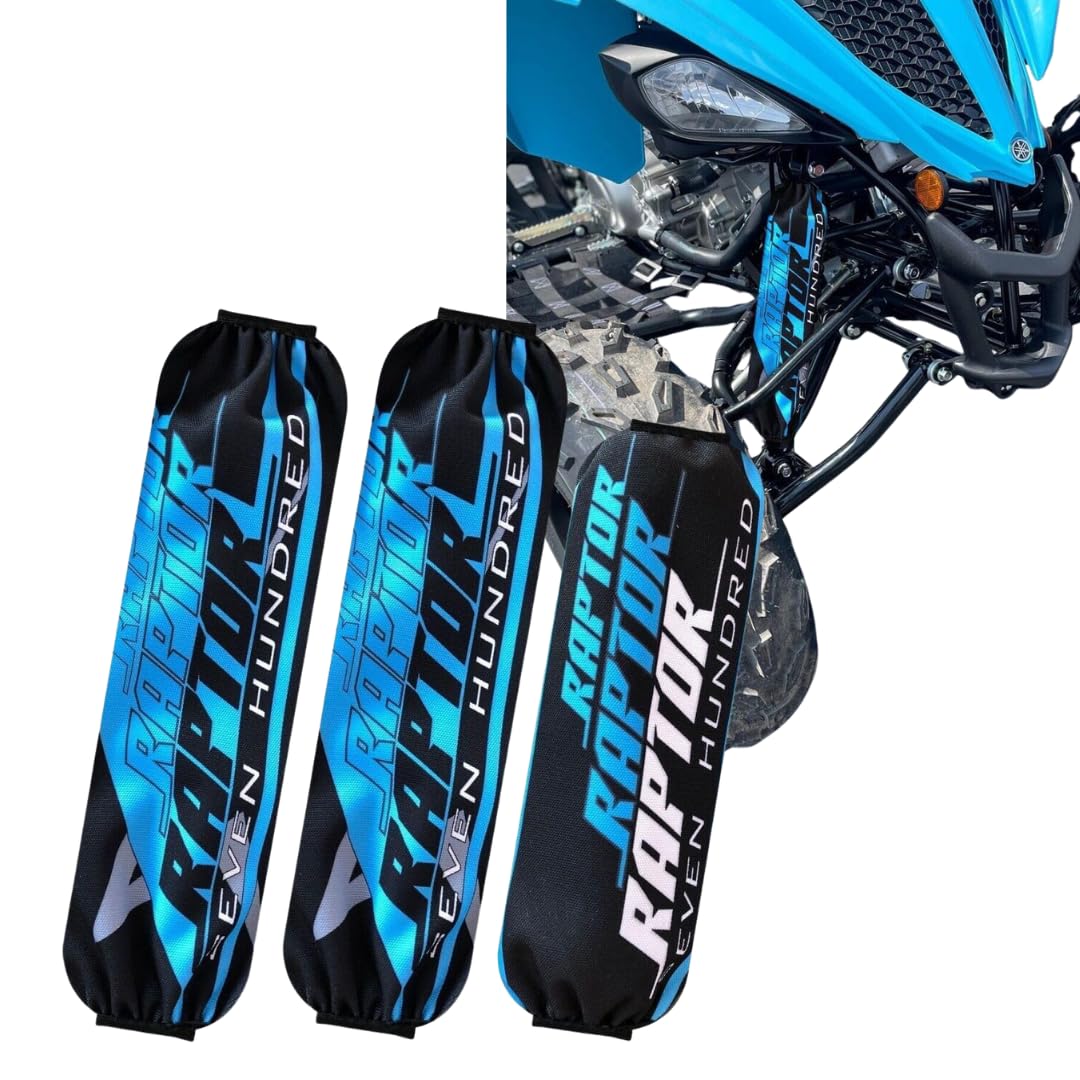 Protector de amortiguador de alta calidad para ATV compatible con Yamaha Raptor 90, 400, 450, 600, 700 – duradero, resistente al agua, fácil montaje (azul 2024)