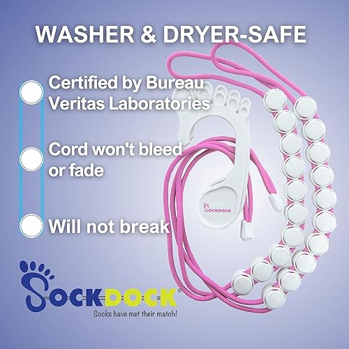 Miniatura 5 de SockDock Herramienta de lavandería y percha de almacenamiento para lavar secar y almacenar calcetines emparejados, clips y cerraduras, sin