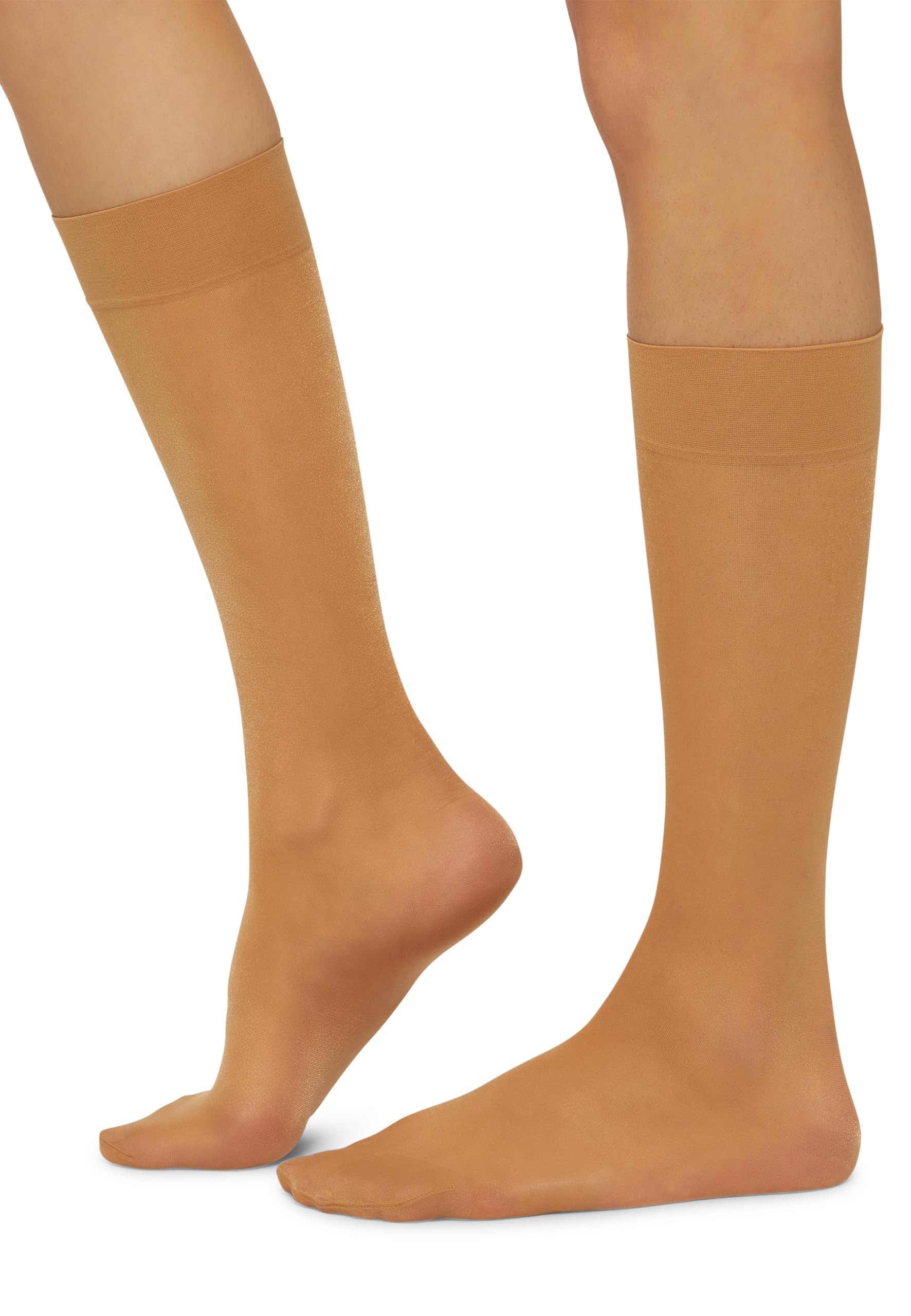Wolford Women's Satin Touch 20 Knee-Highs Lined 20 DEN Tights, Beige (Gobi), Small (Manufacturer Size: S)
