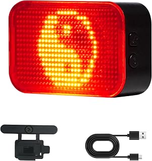 Smart Animated Bike Tail Light with Brake Sensing Auto On/Off, Animation & Live Speed & Peloton 3 Modes, XL Screen, Rear Bike Light, Rechargeable Bicycle Tail Light for Road Urban Cyclists Safety