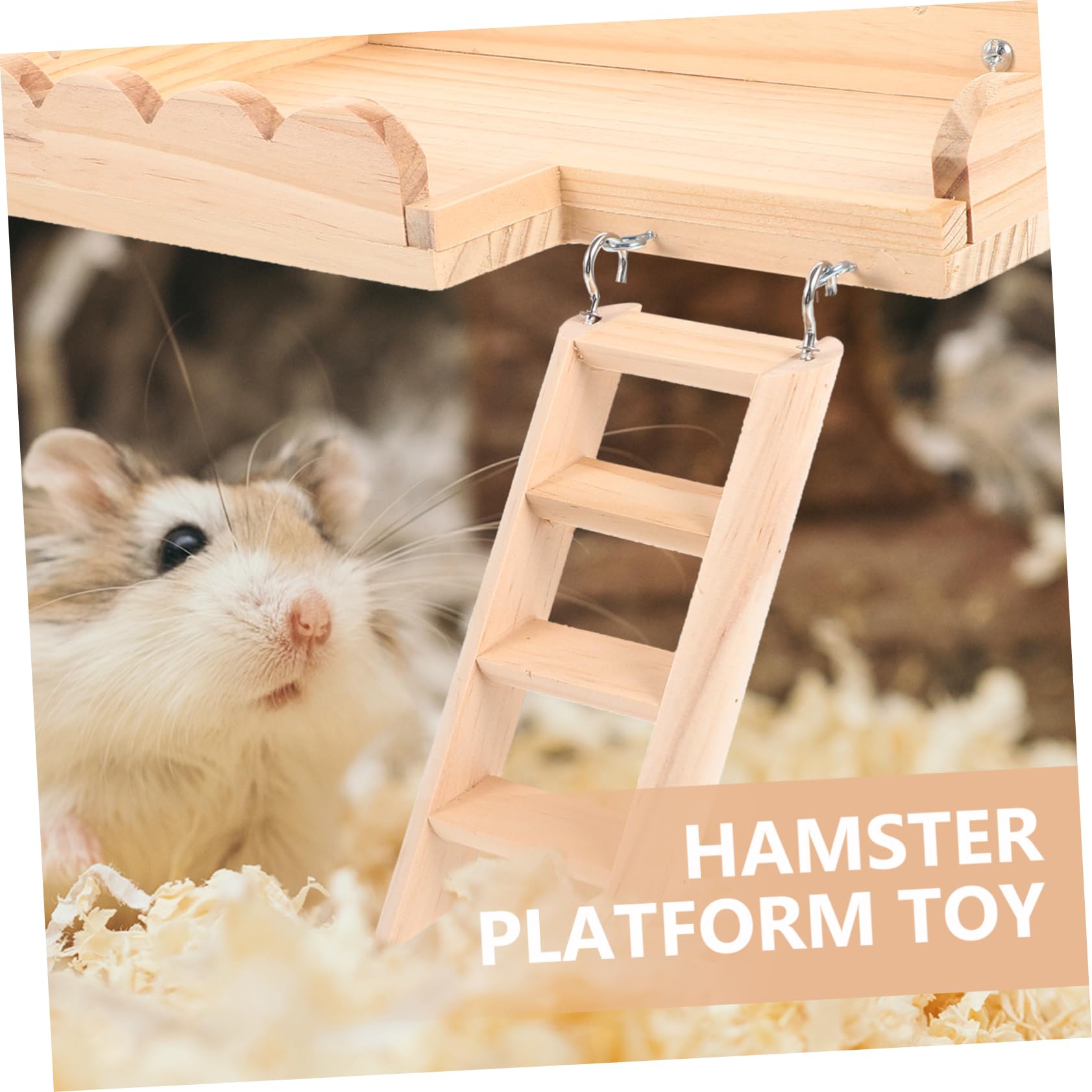 TOYANDONA Hamsterplattform Aus Hamsterspielbrett Als Nestgestaltung Leiter Für Spielmöglichkeiten Spielzeug Für Käfigzubehör Robustes Meerschweinchenaccessoire