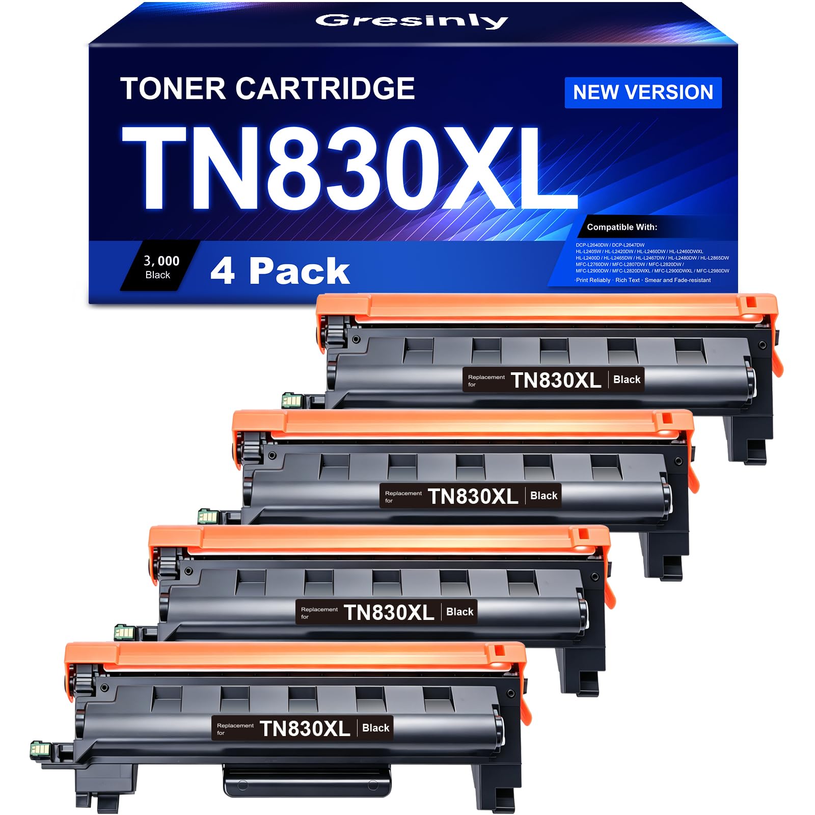 TN830XL TN830 XL/V/R Toner Compatible Replacement for Brother