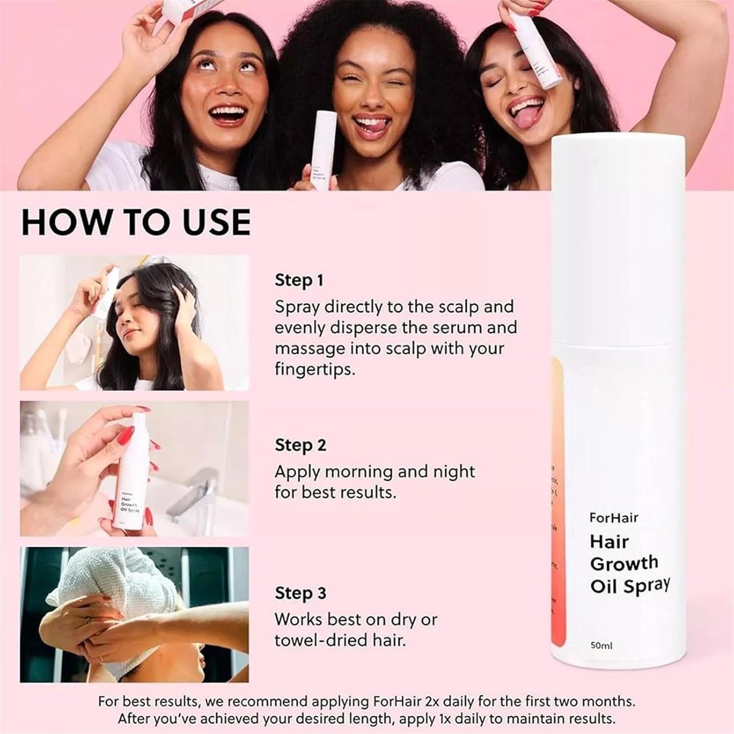 Aceite en spray para el crecimiento del cabello, esencia natural anticaída, refrescante y no graso, previene la caída del cabello, apto para cuero cabelludo seco.