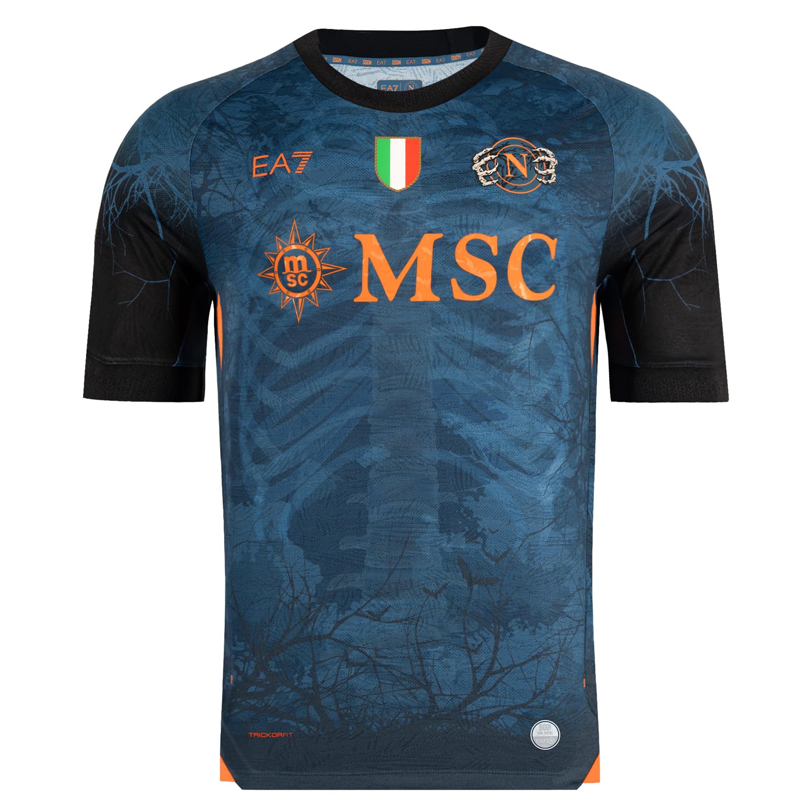 SSC Napoli Maglia Gara Halloween + Gymsack Ea7 T-Shirt, Multi-Coloured, S