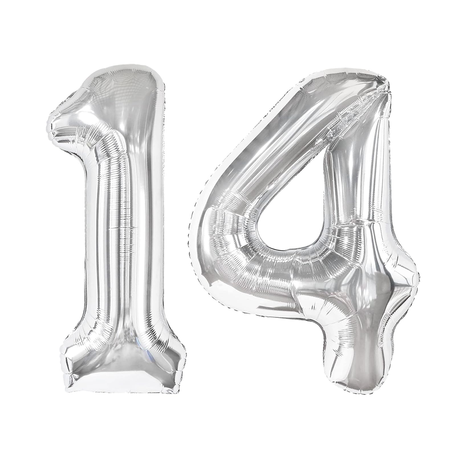 Sliver 14 Balloon - Number Balloon 40 Inch, 14th Sliver Decorations