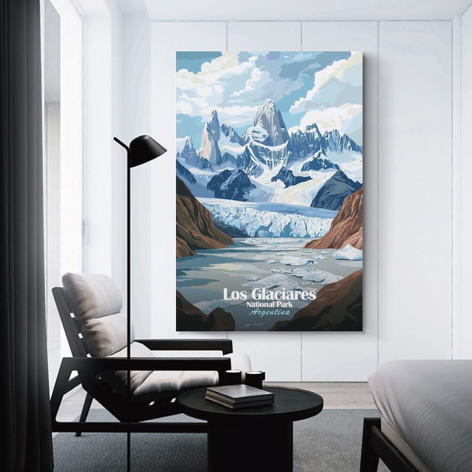 Junmoney Unframe-Style-11 Los Glaciares National Park Home Decor Wall Art 12X18inch(30X45cm), For Bedroom, Guest Room Or Reading Nook, Decorative Wall Art For Cosy Rooms