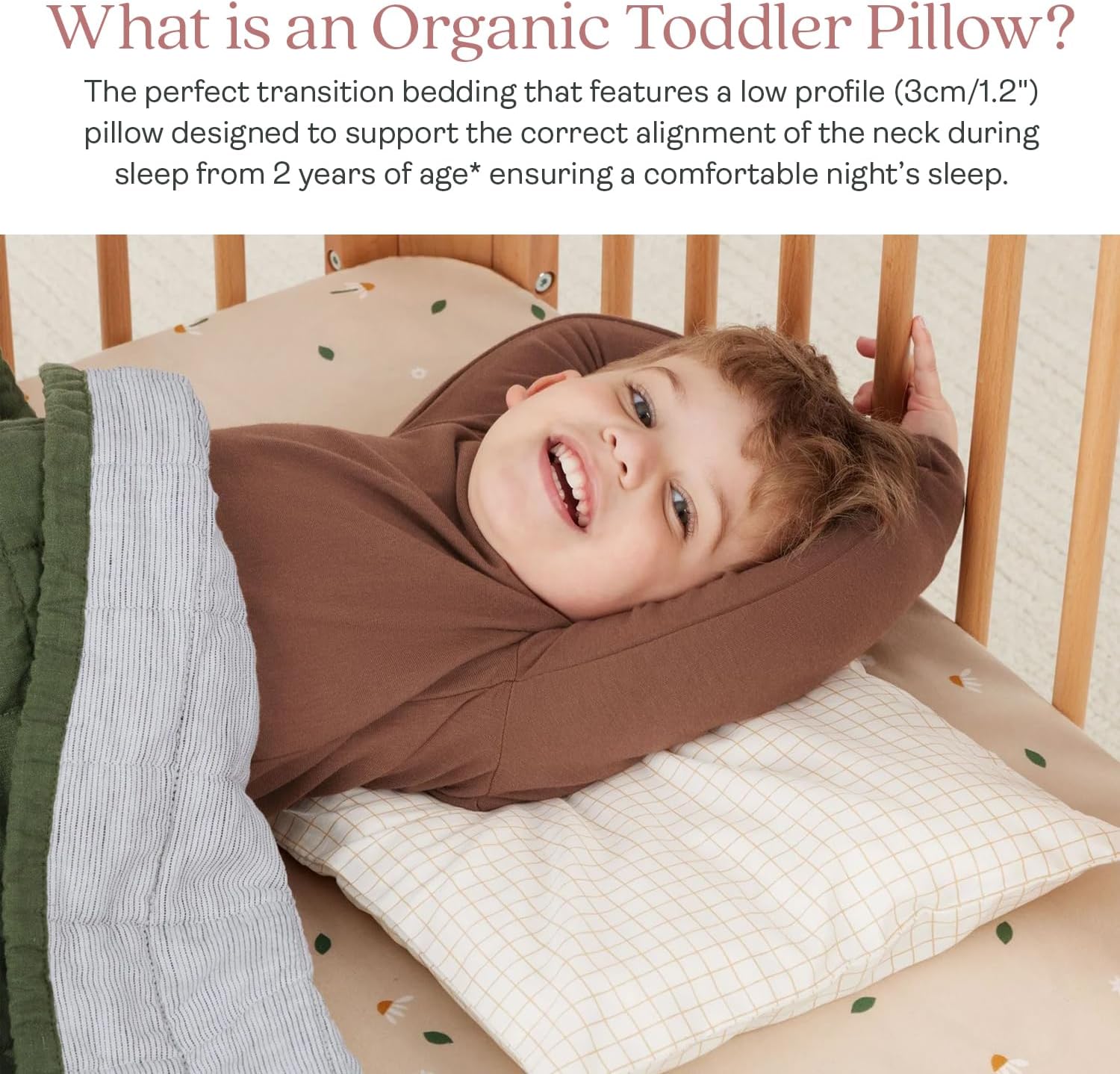 ergoPouch Organic Toddler Pillow and Cover – Low-Profile 1" Design for Proper Neck Alignment, Soft & Durable GOTS-Certified Cotton, Machine Washable, Breathable & Gentle on Skin (Dragonflies) - Image 7